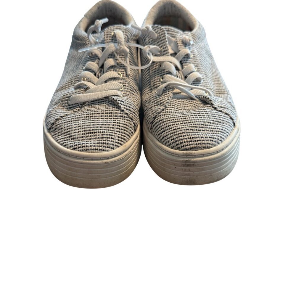 Roxy Womens Striped Canvas Lace-Up Sneakers Casual Style Size 9.5 White & Gray L - Picture 6 of 10